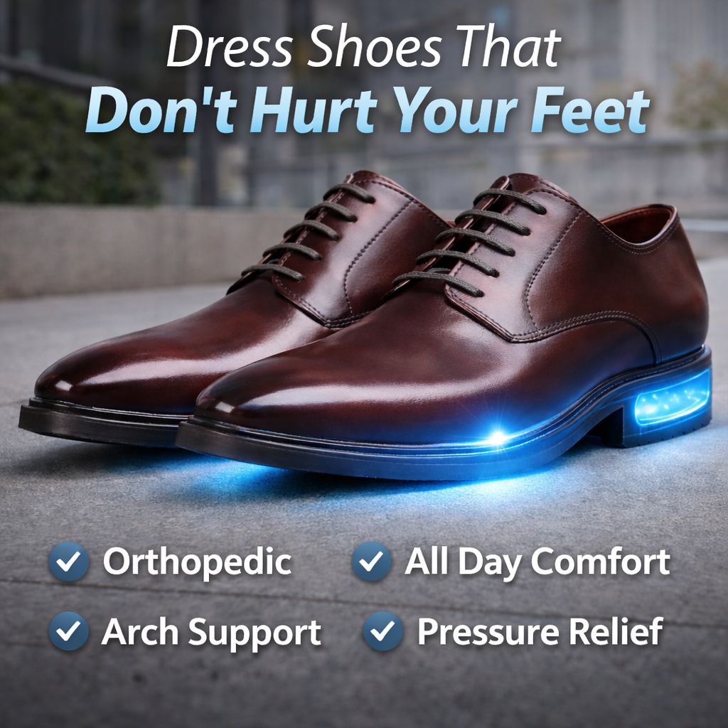Orthopedic Leather Oxford Dress Shoes – Timeless Style & All-Day Comfort