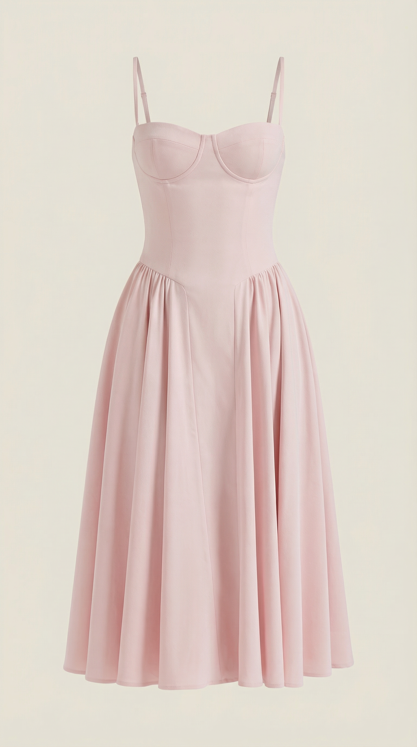Corset Midi Dress in Elegant Fabric - Perfect for Formal Events and Special Occasions